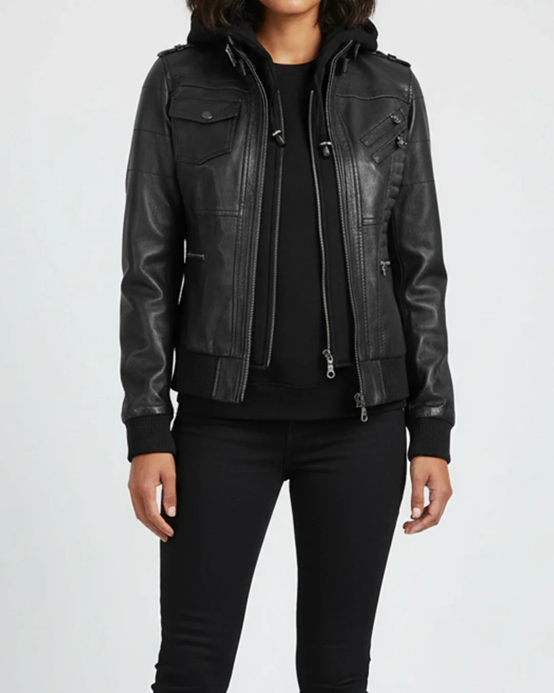 streetwear chic leather jacket - Image 1