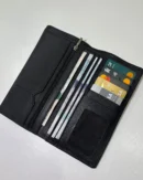 Mens Black Tri-Fold Wallet