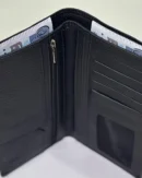 Mens Black Tri-Fold Wallet
