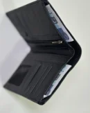 Mens Black Tri-Fold Wallet