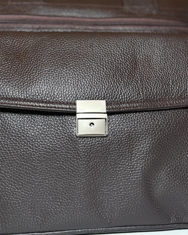 Dark Brown Sleek Laptop Bag - Image 2