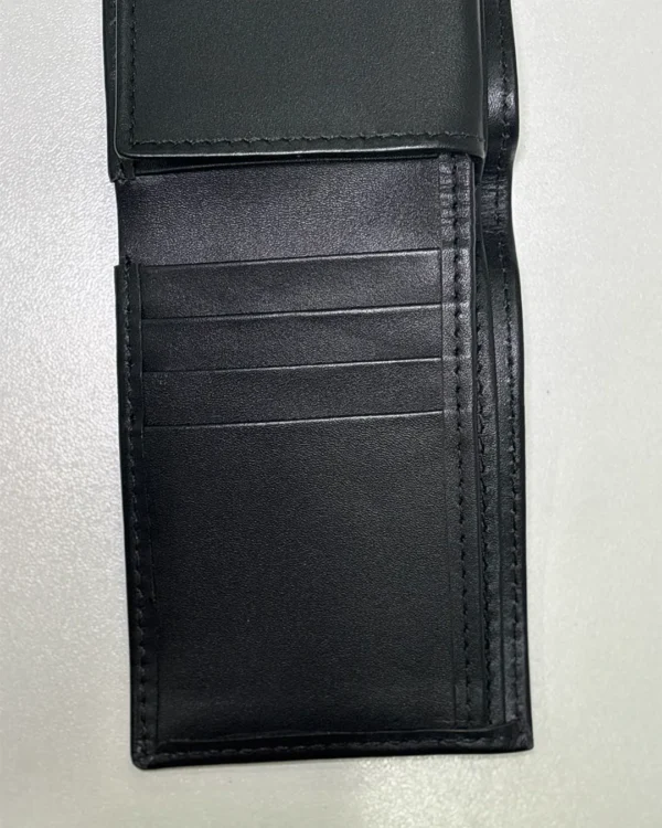 Tri-Fold Black Wallet For Men - Image 2