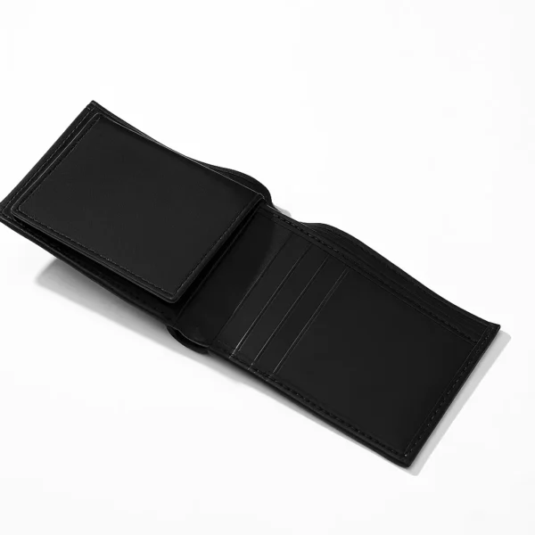 Men Tri-Fold Black Wallet - Image 2
