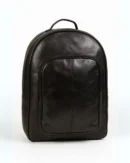 Classic Black Leather Backpack