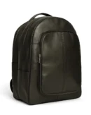 Classic Black Leather Backpack