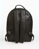 Classic Black Leather Backpack