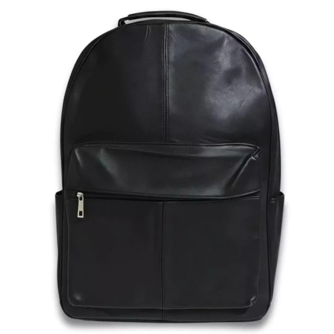 Black Leather Backpack