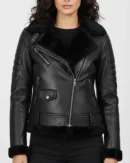 faux fur leather jacket