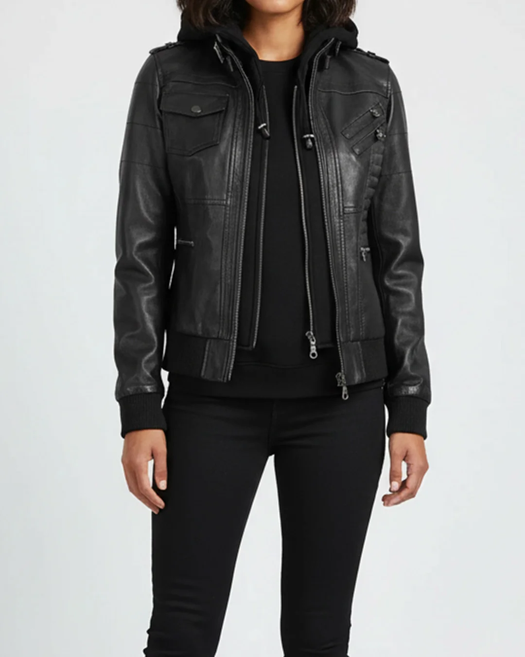 streetwear chic leather jacket