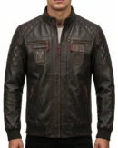 Men's Antique Brown Real Leather Motorcycle Jacket